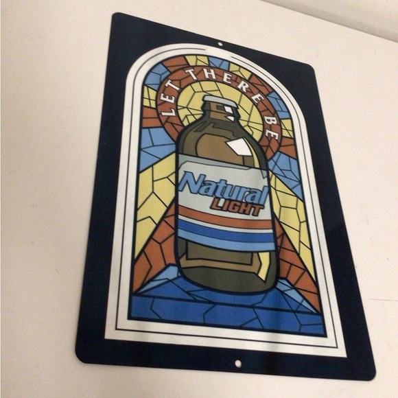 Let there be Natural Light Metal tin sign - Picture 3 of 5